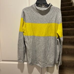 Old Navy Gray and Yellow Roll Neck Sweater